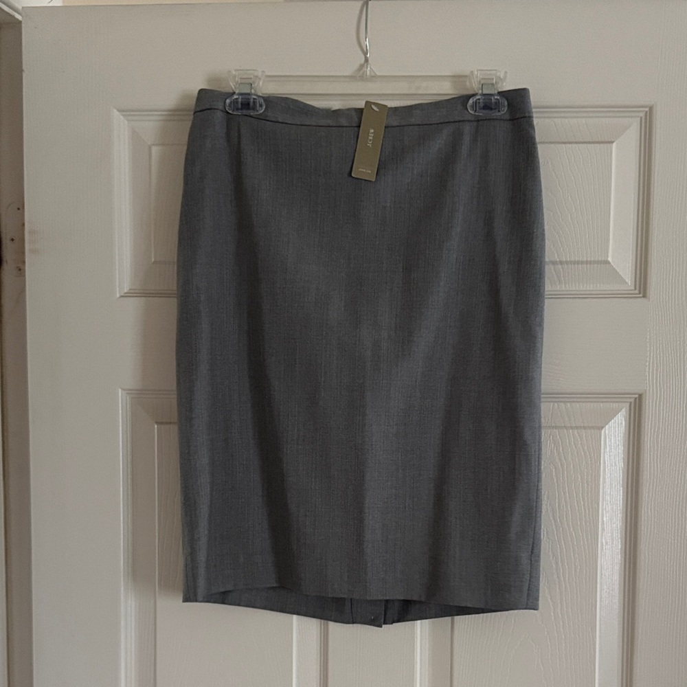 J. Crew Classic Gray Pencil Skirt